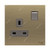 ABB Double Pole Switched Socket, AM23786-AG, Millenium, 1 Gang, 2P, 13A, Antique Gold