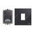 ABB Push Button Switch With Bell and Rocker Switch Frame, AMD42920-BG+AMD5120-BG, 1 Gang, 1 Way, 10A, Black Glass