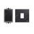 ABB Electrical Switch With Rocker Switch Frame, AMD11520-BG+AMD5120-BG, Millenium, 1 Gang, 2 Way, 20A, Black Glass