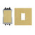 ABB Electrical Switch With Rocker Switch Frame, AMD10520-MG+AMD5120-MG, Millenium, 1 Gang, 2 Way, 10A, Matt Gold