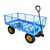 4 Wheel Dump Cart With Pull Handle, Steel, 600MM Width x 1200MM Length, 500 Kg Loading Capacity, Blue