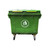 Brooks Waste Bin With Wheel, BKS-WB-336, HDPE, 660 Ltrs Capacity, Green