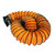 Aqson Flexible Ventilation Duct, PVC, 5 Mtrs Length, Orange/Black