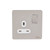 Schneider Electric Screwless Flat Plate Switched Socket, Ultimate, 1 Gang, 13A, Pearl Nickel