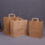 BYFT Disposable Paper Bag With Handle, 100 GSM, S, Brown, 25 Pcs/Pack