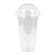 Khaleej Pack Disposable Cup With Dome Lid, PET, 16 Oz, 92MM Dia, Clear, 50 Pcs/Pack