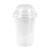 Khaleej Pack Disposable Cup With Dome Lid, PET, 14 Oz, 92MM Dia, Clear, 50 Pcs/Pack