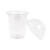 Khaleej Pack Disposable Cup With Dome Lid, PET, 12 Oz, 92MM Dia, Clear, 50 Pcs/Pack