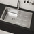 Milano Single Bowl Kitchen Sink, BL-890, Stainless Steel, 500MM Width x 860MM Length, Chrome