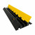 Warrior 2-Channel Cable Protector, Rubber, 240MM Width x 1 Mtr Length, Black/Yellow
