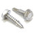 Self Tapping Screw, Zinc Plated, Slotted Hex Head, M6.3 Thread Dia x 19MM Length, 500 Pcs/Pack