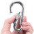 Prond Heavy Duty Screw Gate Locking Carabiner, 316 Stainless Steel, 3.54 Inch Length, 500 Lbs Loading Capacity, Silver