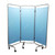 DP Metallic Three Folds Ward Screen, Stainless Steel/PVC, 183CM Width, Silver/Blue