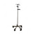 DP Metallic Five-Legged IV Stand With Handle, Stainless Steel, 4 Hooks, 120-207CM Height, Silver