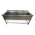 Alpha Sink Table With 2 Bowls, AISI-304/1.2 Stainless Steel, 700MM Width x 1800MM Length, Silver