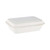 Bio-Degradable Container With Hinged Lid, 6 Inch Width x 9 Inch Length, White, 500 Pcs/Pack