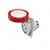 Gewiss 10 Deg Flush Mount Socket Outlet, GW62243H, IP66, 32A, 3P+N+E, White-Red