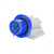 Gewiss 90 Deg Surface Mounting Socket Inlet, GW60426, IP67, 16A, 2P+E, White-Blue