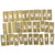 Clip On Stencil Set, 10036, Letters, 6 Inch, Brass, 33 Pcs/Set