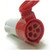 Gewiss Straight Connector, GW62009, IP44, 16A, 3P+N+E, Red
