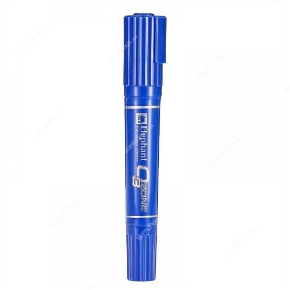 Elephant Chisel and Bullet Tip Permananent Marker, 200626PK6, Blue, PK6