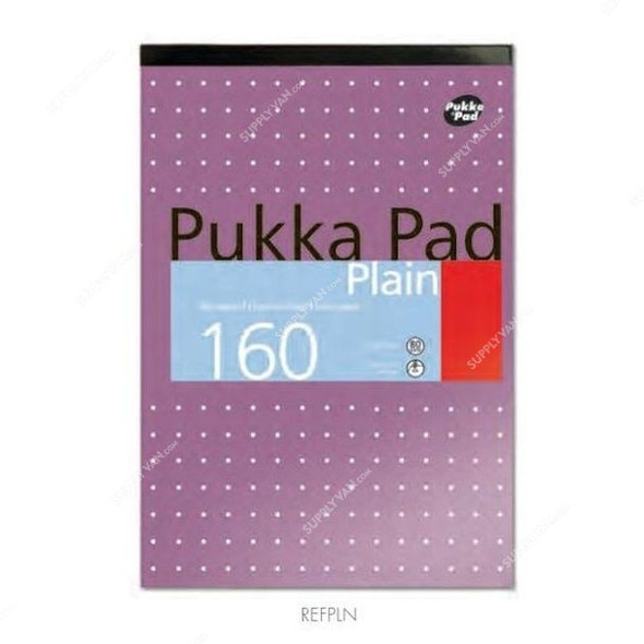 Pukka Plain Metallic Pad, REFPLN, A4, White