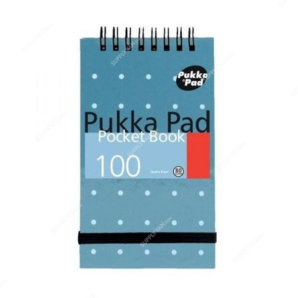 Pukka Metallic Pocket Book, 6254-MET, 76 x 127 mm, 100 Pages, Blue