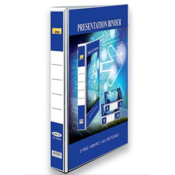 PSI 2 Ring Presentation Binder, PSBD2DA425, D Ring, A4, 25MM