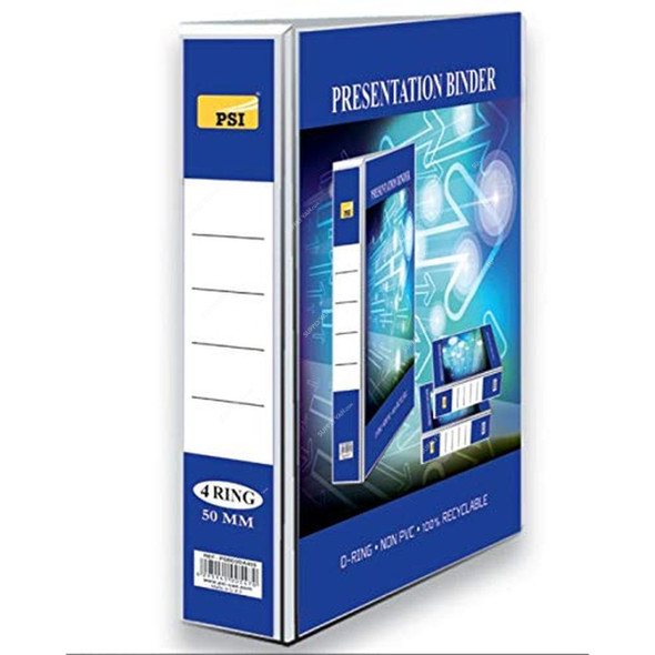 PSI 2 Ring Presentation Binder, PSBD2DA450, D Ring, A4, 50MM