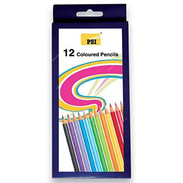 PSI Color Pencil, PSCP8881-12, Multicolor, 12 Pcs/Box