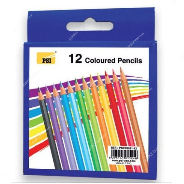 PSI Color Pencil, PSCP8981-12, Multicolor, 12 Pcs/Pack