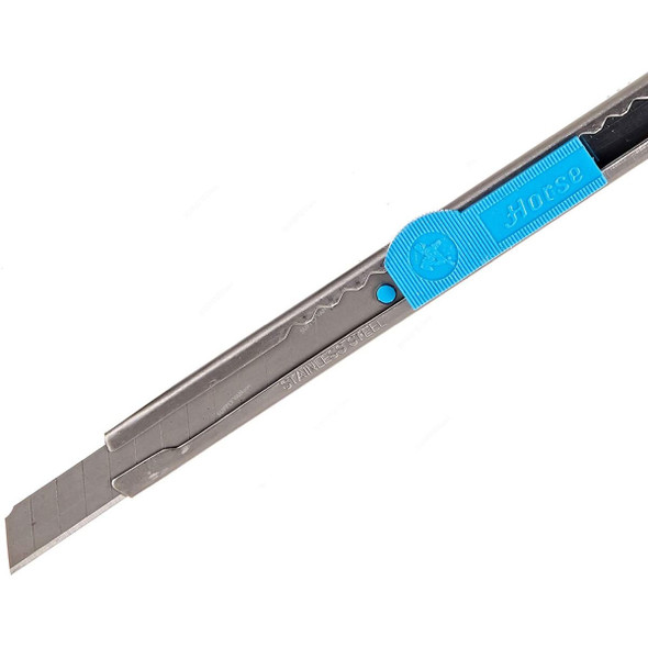 Horse Cutter Knife With Extra Blade, H-110B, 9 x 85MM, Blue