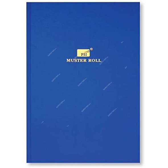 PSI Muster Roll Register, PSCIMUSTR, 2 Quire, F/C, 96 Sheets, Blue