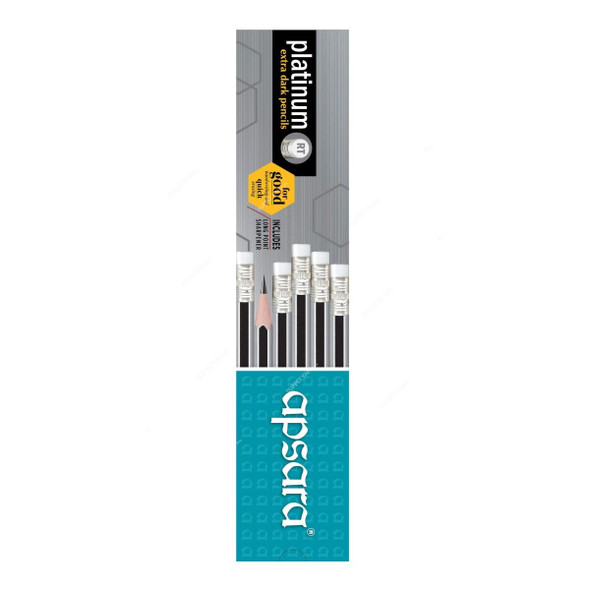 Apsara Extra Dark Pencil, APS101050007, Wood, Black/Grey, Hexagon, PK12