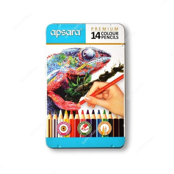 Apsara Colour Pencil, APS101250003, Round, 14 Colours