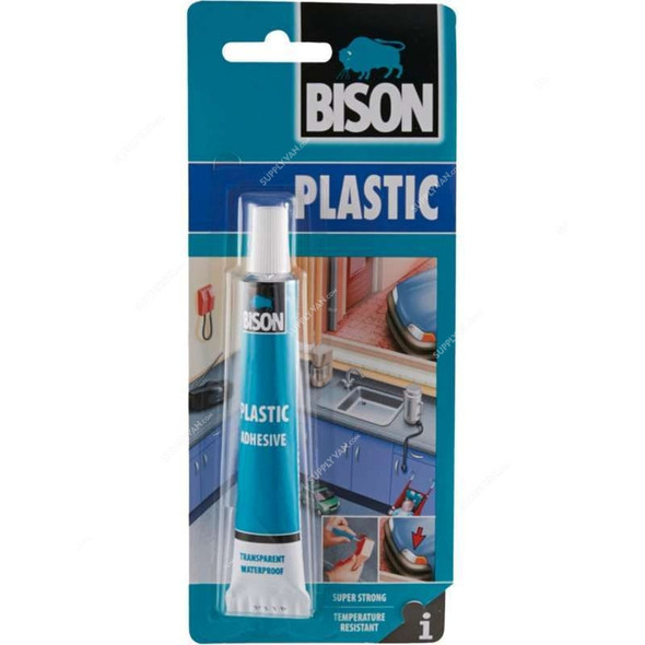 Bison Plastic Adhesive, 71192, PVC, Water Resistant, 25 ML