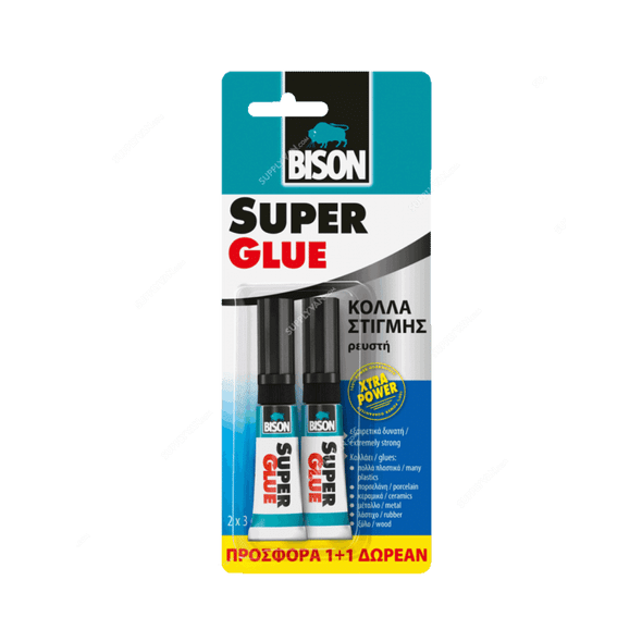 Bison Super Glue, 71190, Liquid, 1.08 g/cubic cm, 3 GM