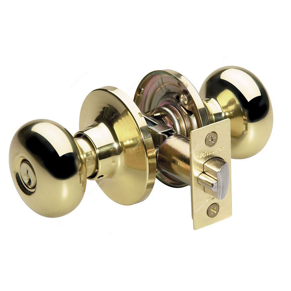 Master Lock Keyed Entry Door Knob, MLBCO0103, Brass