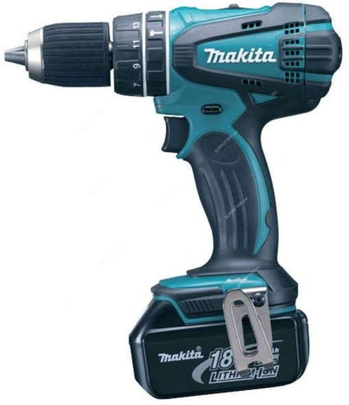 Makita Cordless Hammer Driver Drill, DHP456RME, 18V, 1500 RPM