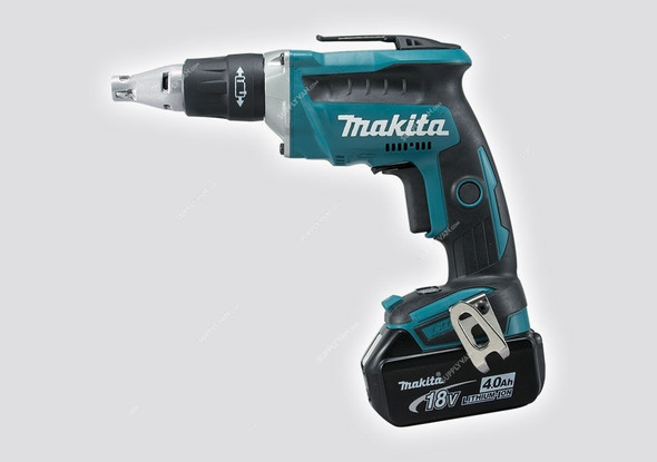 Makita Brushless Screwdriver, DFS452RFJ, 2x 3.0Ah Battery, 1x 18V Charger, 0-4000 RPM, Lithium-Ion