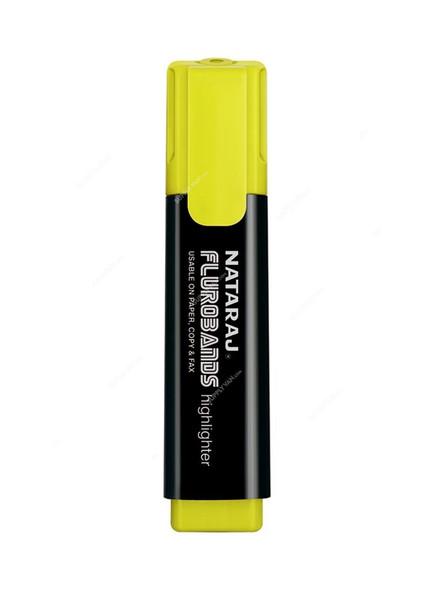 Nataraj Fluorobands Highlighter, HP210806002, 2.5MM, Yellow