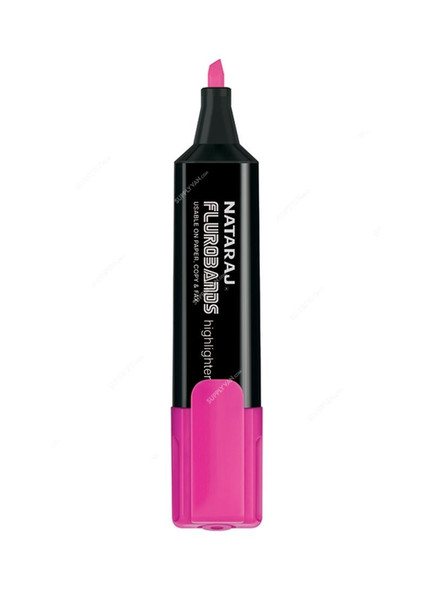 Nataraj Flurobands Highlighter, HP210806004, 2.5MM, Pink