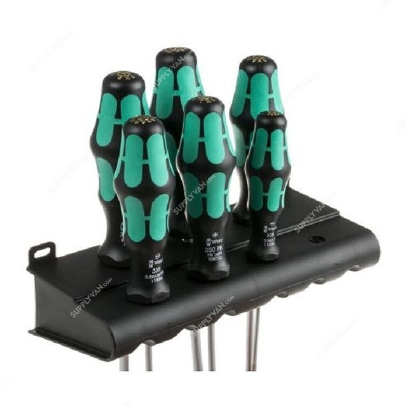 Wera Screwdriver Set, 05-105650-001, Kraftform Plus Series, 6 PCS/Set