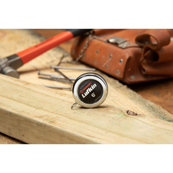 Lufkin Measuring Tape, W606PD, 6 ft x 1/4 Inch