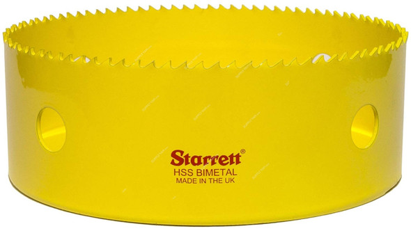 Starrett Hole Saw, SH0434, High Speed Steel, 121MM, 6 TPI, Yellow