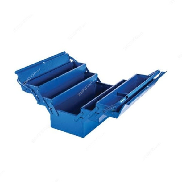 Uken Tool Box, 306U, 21 Inch, 5 Trays, Blue, Powder Coated