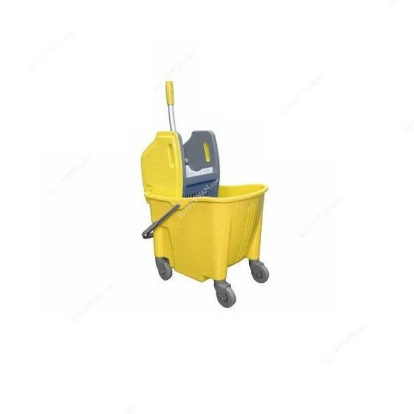 Arcora Plastic Mobile Bucket, 1086-KLT25GE, Plastic, 25 Litre, Yellow