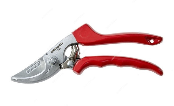 Berger Pruning Shear, 1744, Red Handle, Feather, PK3