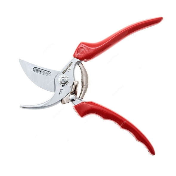 Berger Pruning Hand Shear, 1760, 25MM, Red Handle, Sap Groove