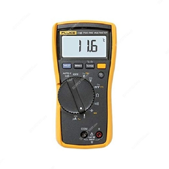 Fluke Digital Multimeter, 116, 99.99Hz-50kHz, 600mV/6000V/60V/600V